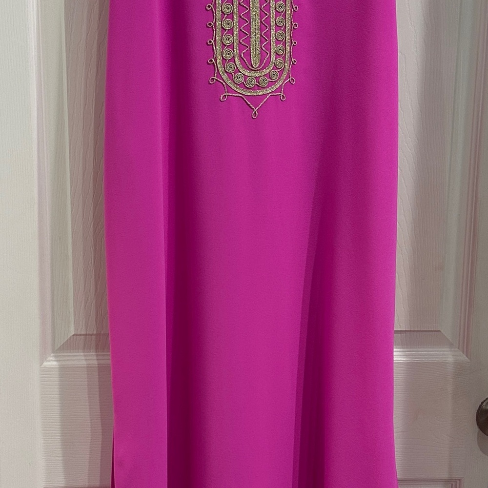 Lilly Pulitzer Pink Embellished Maxi Dress Cocktail
